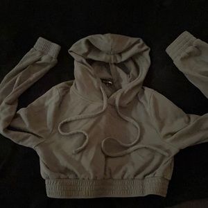 Dark grey cropped hoodie. Worn once.